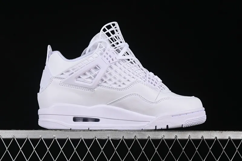All Categories Air Jordan Jordan Series Basketball Shoes Air Jordan 4 Air Jordan 4 "Net" AJ4 Joe 4 Grid White Retro Basketball Shoes FV7251-107